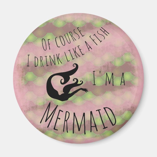 Drick som en fisk! - Skalor för Grönt Magnet (Framsidan)