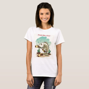 Drick som en fisk t shirt