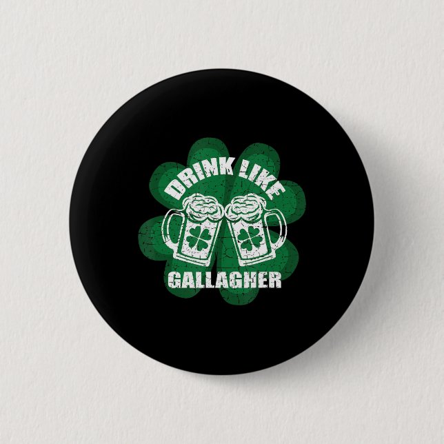 Drick som en Gallagher Saint patrick's day Irish Knapp (Framsida)
