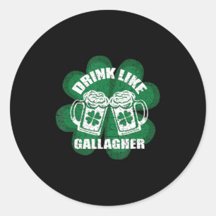 Drick som en Gallagher Saint patrick's day Irish Runt Klistermärke