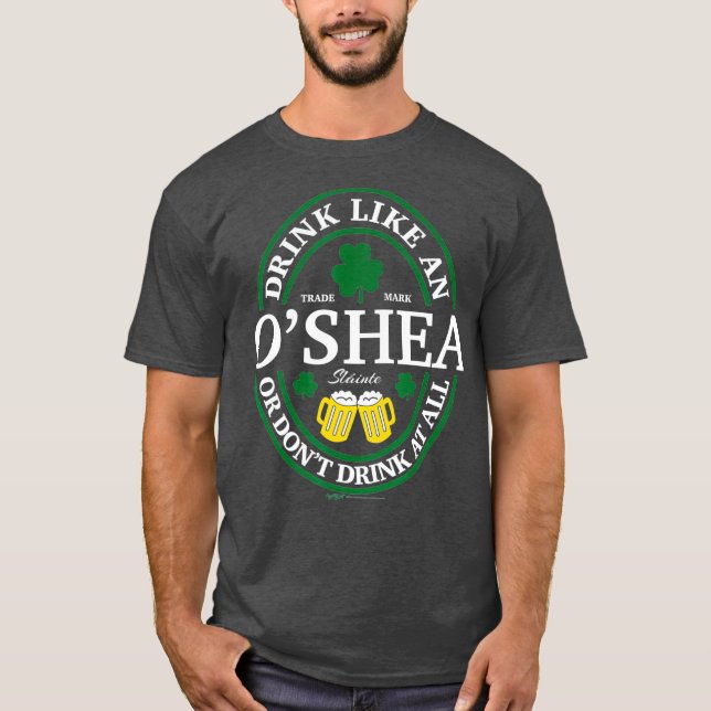 Drick som en OShea Shamrock-St patricks day T Shirt (Framsida)