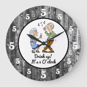 Drick upp Det är 5 O'Clock Stor Klocka