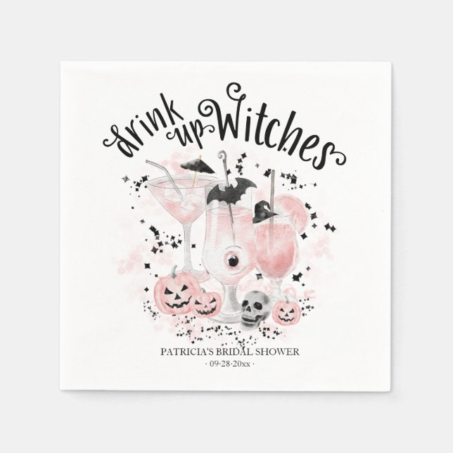 Drick upp Häxkokt Halloween Bröllopsfest Pappersservett (Framsidan)