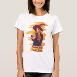 Drick Upp Häxor - Halloween T Shirt