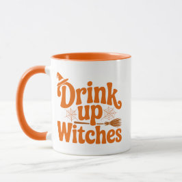 Drick Upp Häxor Retro Halloween Mugg