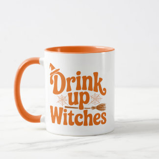 Drick Upp Häxor Retro Halloween Mugg