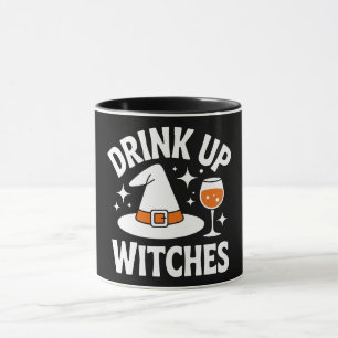 Drick Upp Häxor Rolig Halloween Mugg