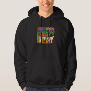 Drick Upp Häxor Vin Fest Halloween Drickande Hoodie