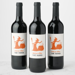 Drick Upp Häxor Vuxen Halloweenfest Potion Vinflaska Etikett