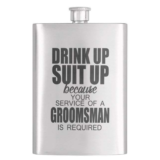 Drick upp, Kostym Up GROOMSMAN Gift Fickplunta (Framsidan)