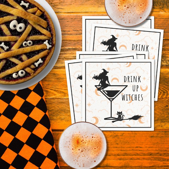 Drick upp vitches Cocktail Napkins Pappersservett (Skapare uppladdad)