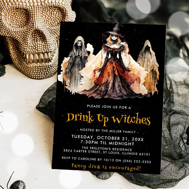 Drick upp vitsar Halloween fest Inbjudningar (Skapare uppladdad)