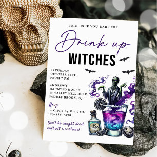 Drick upp vitsar Halloween fest Inbjudningar