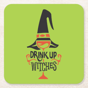 Drick upp vitsar Halloween Underlägg Papper Kvadrat
