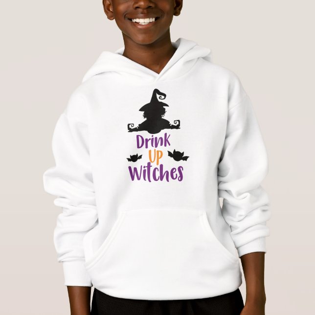 Drick upp vitsar, Witch, Fladdermöss, Halloween T Shirt (Framsida)