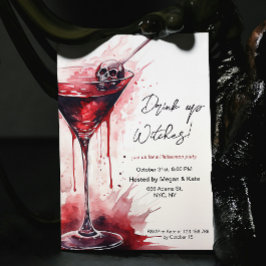 Drick upp Witches Bloody Halloween Cocktails Party Inbjudningar