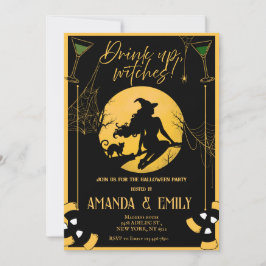 Drick upp, Witches Girls Night Party Halloween Inbjudningar