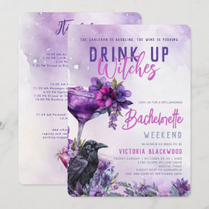 Drick upp Witches Gothic Bachelorette Itinerary Inbjudningar