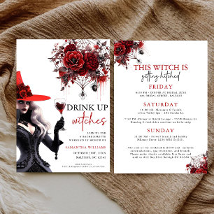 Drick upp Witches Gothic Bachelorette Party Inbjudningar