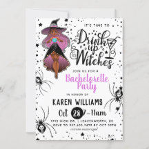 Drick upp Witches Halloween Bachelorette Party Inv