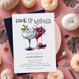 Drick upp Witches Halloween Cocktails Möhippa Inbjudningar