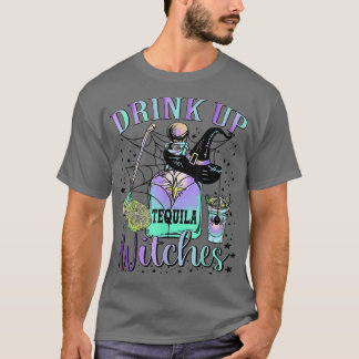 Drick upp Witches Halloween Costume Tequila Vin Lo T Shirt