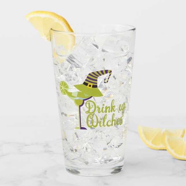 Drick upp Witches Halloween Humor Glaskopp (Framsida Ice)