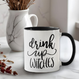 Drick upp Witches Hand-Lettered Halloween Mugg