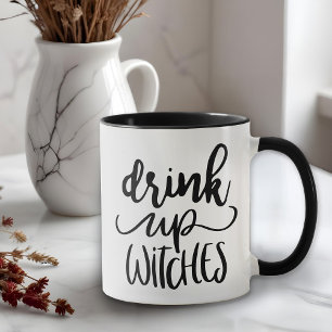 Drick upp Witches Hand-Lettered Halloween Mugg