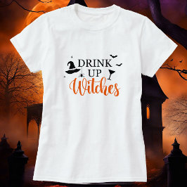 Drick upp Witches Women's Halloween 2 Färg-alterna T Shirt
