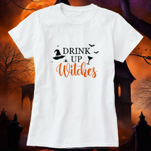 Drick upp Witches Women's Halloween 2 Färg-alterna T Shirt