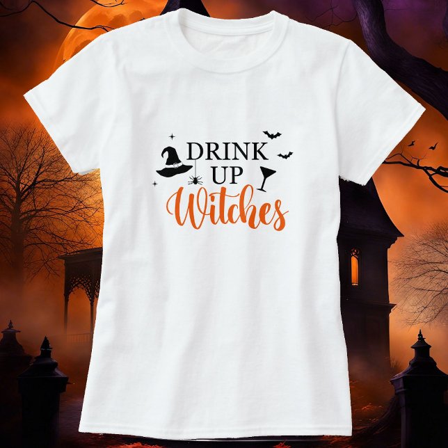 Drick upp Witches Women's Halloween 2 Färg-alterna T Shirt (Skapare uppladdad)