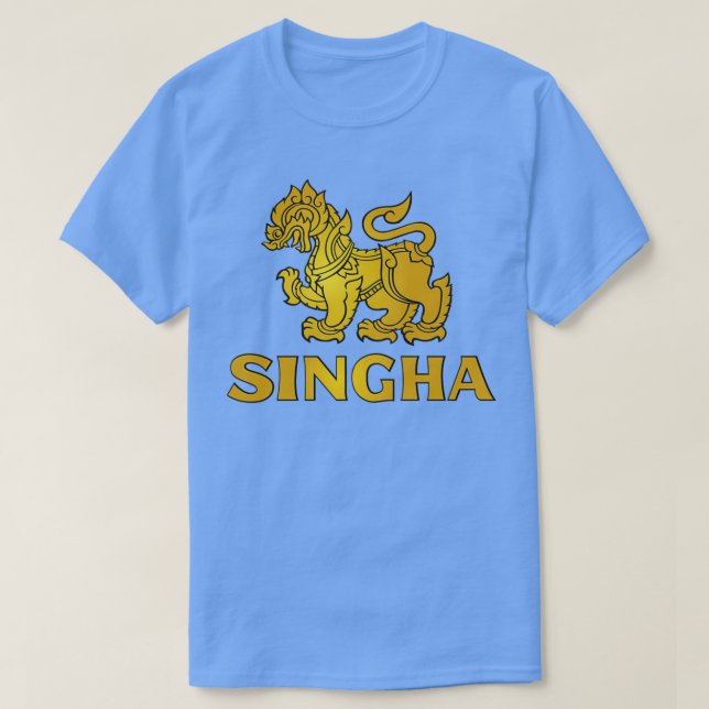 Drick vatten spara öl och glöm inte singha. t shirt (Design framsida)