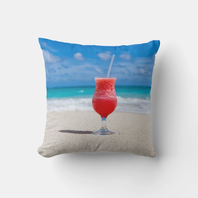 Drick vid Beach dekorativ kudde (Framsida)