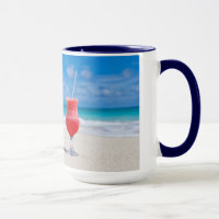 Drick vid Beach mugg - välj stil & färg