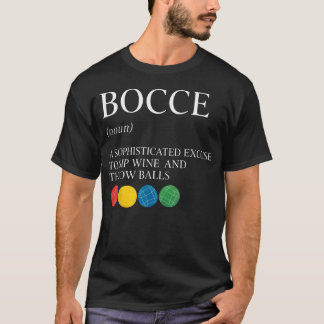 Drick vin och kasta Bocce Spelare Boccia Italien T Shirt
