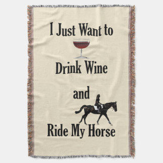 Drick Vin och Ride My Horse Filt