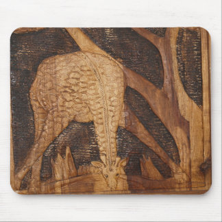 Dricka den afrikanska giraffet Mousepad Musmatta