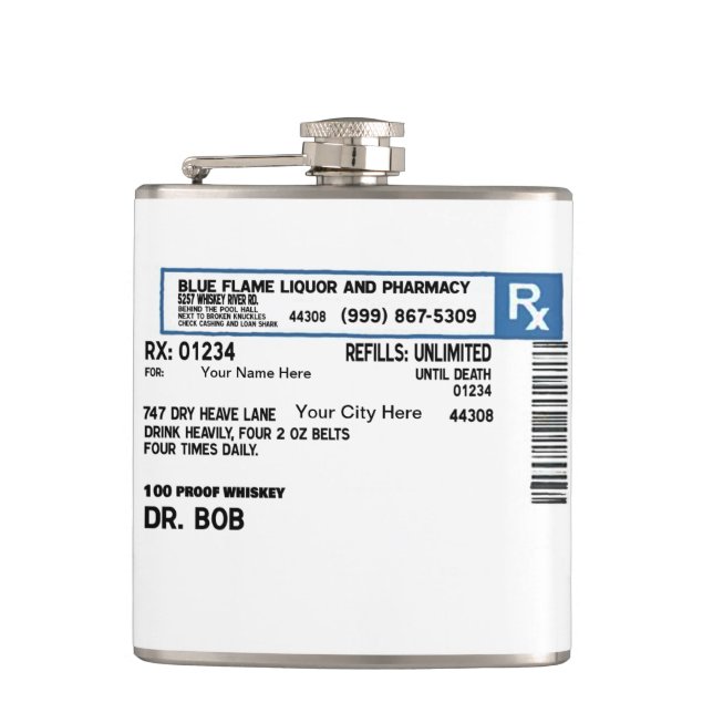 Dricka flask.en fickplunta (Framsidan)