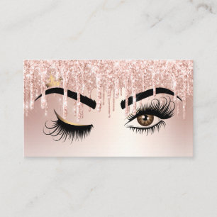 Dricka Guld Makeup-artist Wink Öga Lash Visitkort