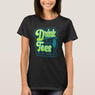 Dricka i min hand Tår i sanden Strand Dricka V T Shirt