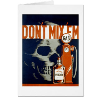 Dricka inte & kör 1937 WPA Hälsningskort