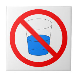 Dricka inte vatten undertecknar kakelplatta