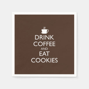 DRICKA KAFFE OCH ÄTA KAKOR PAPPERSSERVETT