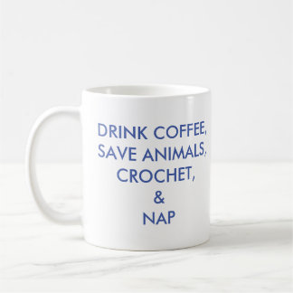 Dricka kaffe, spara djur, virka och ta sig en kaffemugg