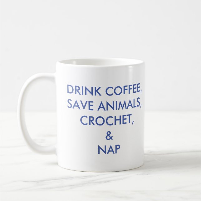 Dricka kaffe, spara djur, virka och ta sig en kaffemugg (Vänster)