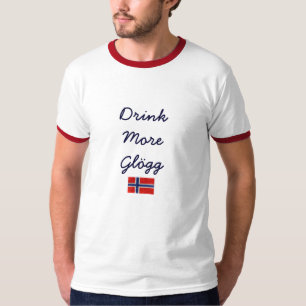 Dricka mer Glogg norsk flagga Tröja