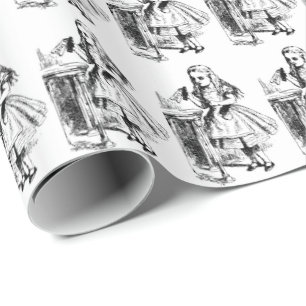 Dricka mig Alice i underland som slår in papper Presentpapper