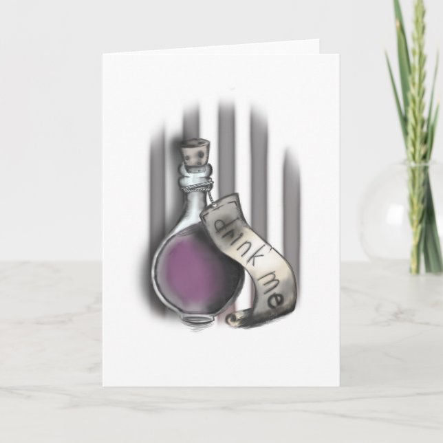 Dricka mig - det Alice kortet Helgkort (Framsida)