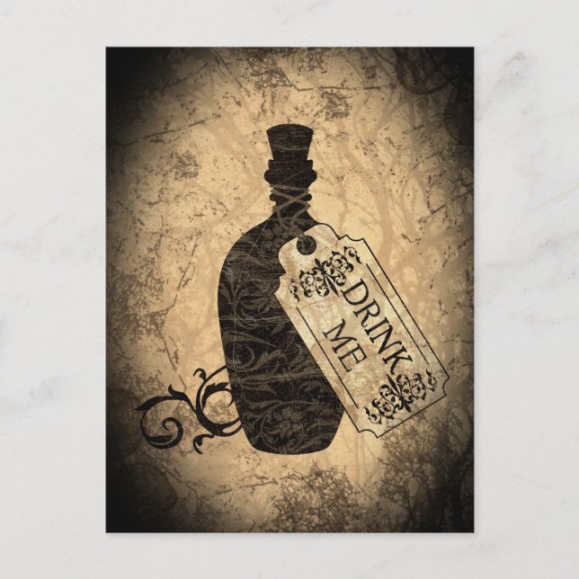 Dricka mig flaskan vykort (Framsida)